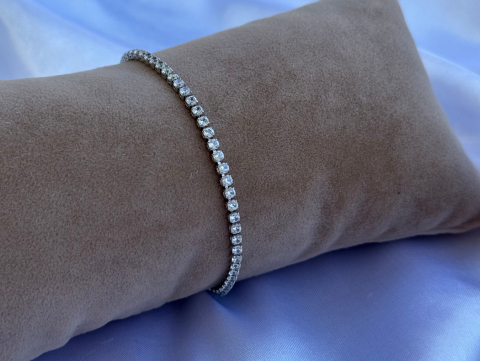 Silver Su Yolu Kolye Takım - Su Yolu Kolye, Minimal İnce Su Yolu Bileklik, İnce Su Yolu Bileklik, Kalın Su Yolu Bileklik, Minik Taşlı Küpe