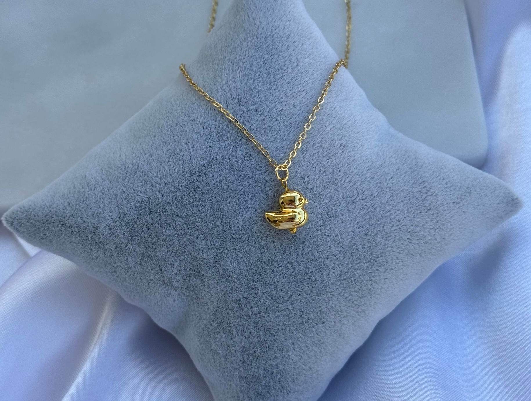Minimal Minik Ördek Kolye | Kararmaz | Çelik | Gold