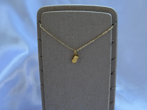 Minimal Minik Ananas Kolye | Kararmaz | Çelik | Gold