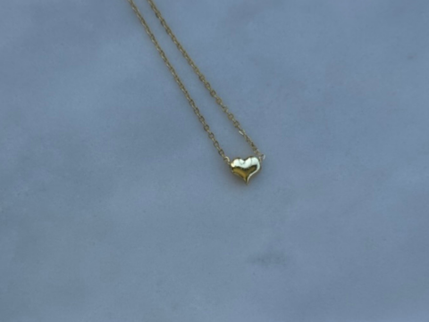 Minimal Minik Kalp Kolye | Kararmaz | Çelik | Gold