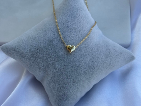 Minimal Minik Kalp Kolye | Kararmaz | Çelik | Gold