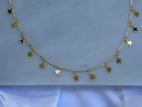 Minimal Minik Sallantı Yıldız Kolye | Kararmaz | Çelik | Gold