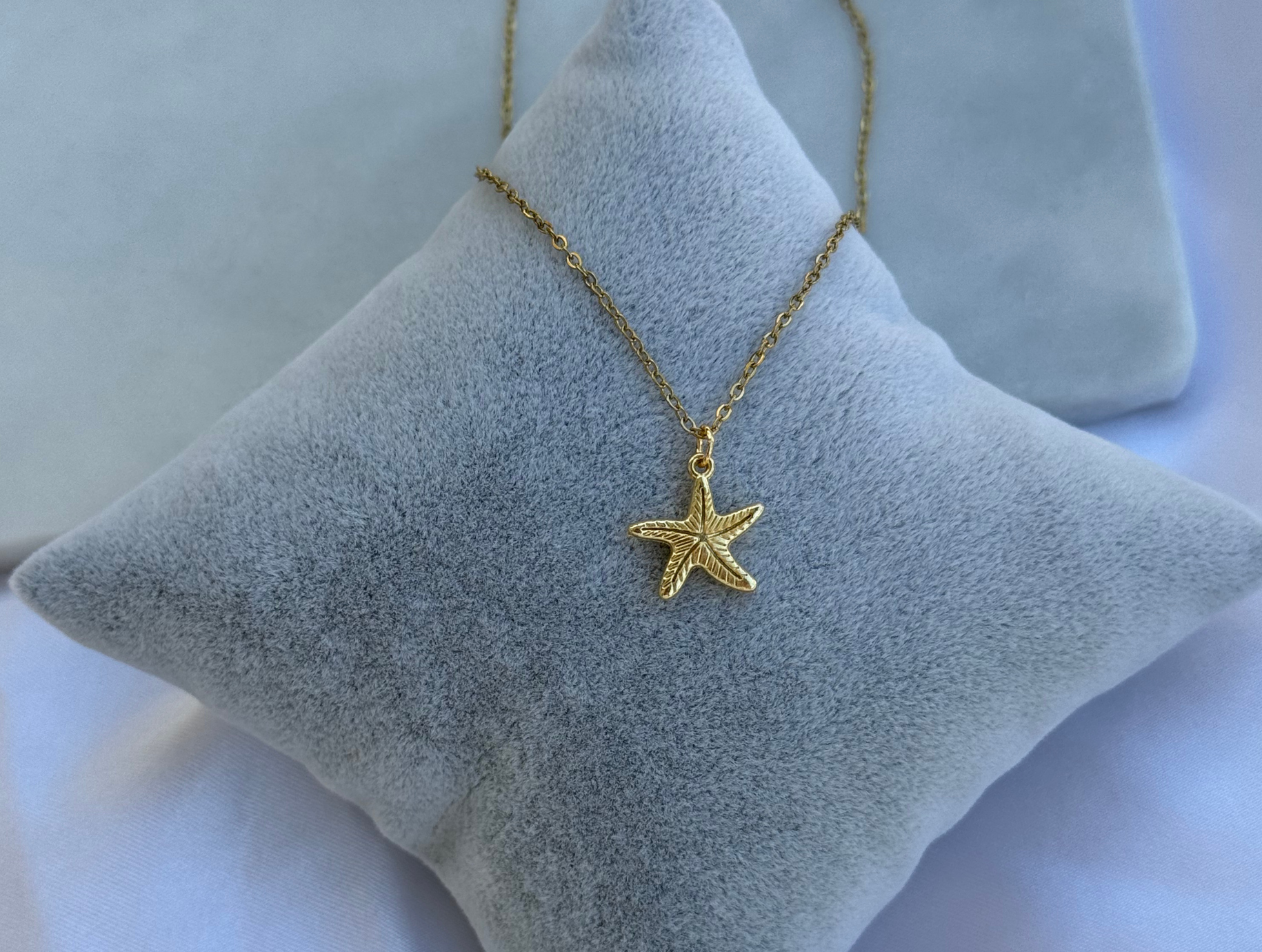 Minimal Zarif Deniz Yıldızı Kolye | Kararmaz | Çelik | Gold
