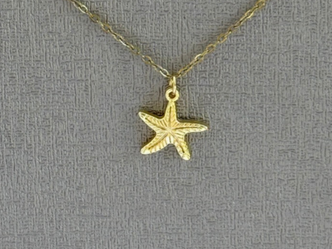 Minimal Zarif Deniz Yıldızı Kolye | Kararmaz | Çelik | Gold